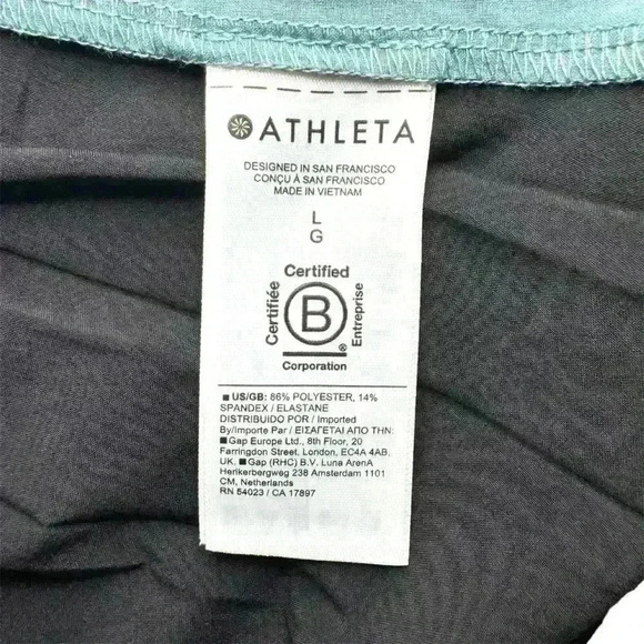 ATHLETA Swing Forward Pleated Tank Teal and Black Size Large - Picture 6 of 8